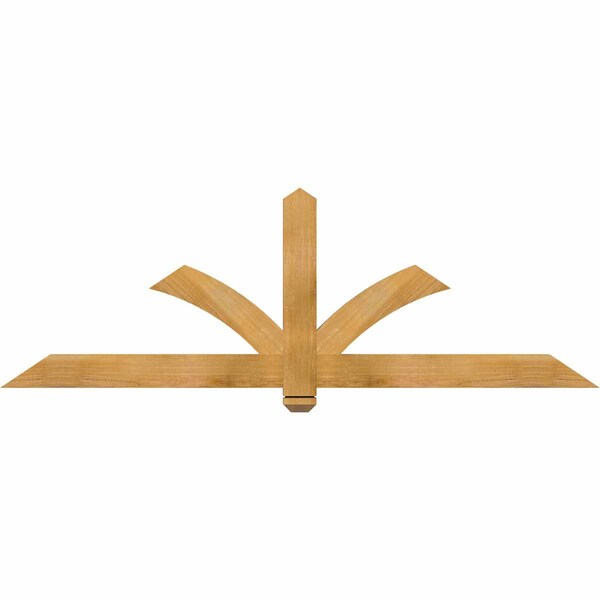 Ekena Millwork Redmond Rough Sawn Timber Gable Bracket, Western Red Cedar, 72"W x 24"H x 2"D x 4"F, 8/12 Pitch GBW072X24X0204RED00RWR - main